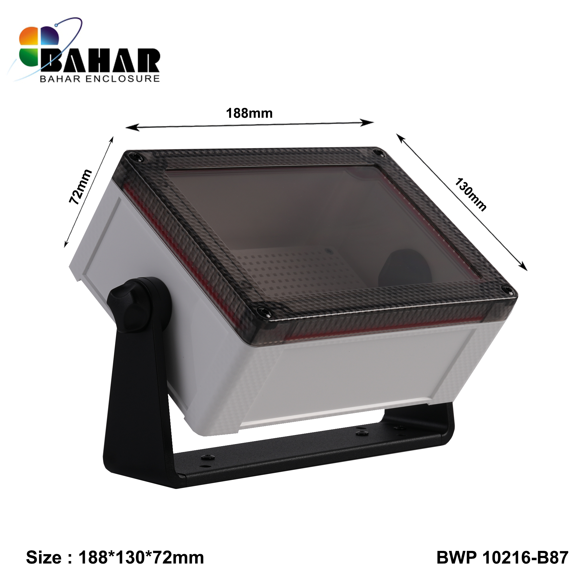 BWP 10216-B (IP68 Waterproof ABS Enclosure, Dustproof Junction Box, Outdoor Electronic Housing)