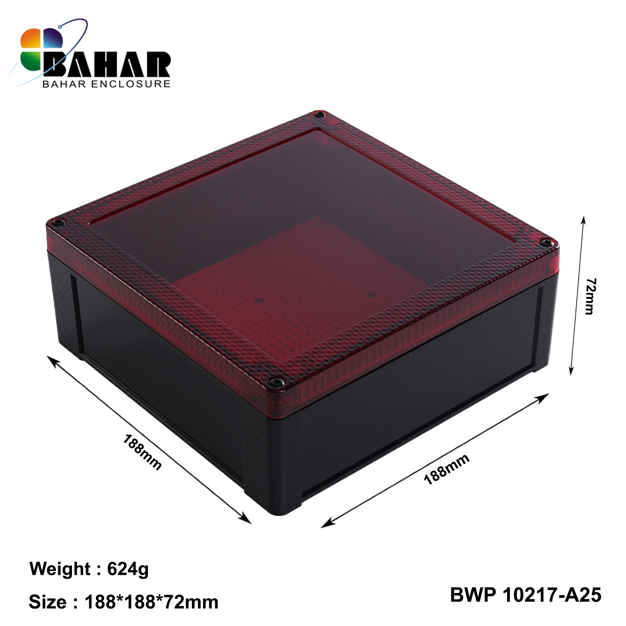 BWP 10217-A (IP68 Waterproof ABS Enclosure, Dustproof Junction Box, Outdoor Electronic Housing)