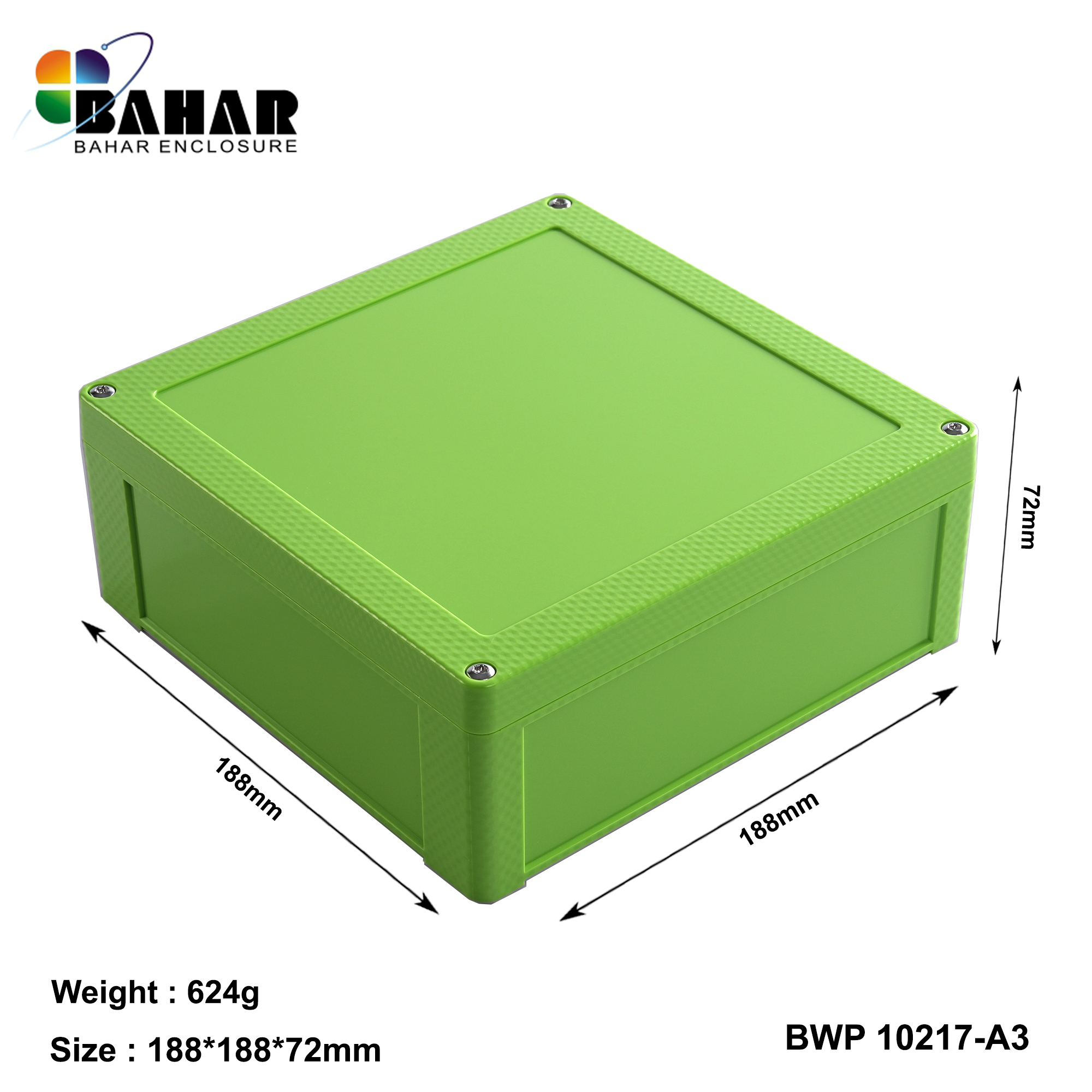BWP 10217-A (IP68 Waterproof ABS Enclosure, Dustproof Junction Box, Outdoor Electronic Housing)