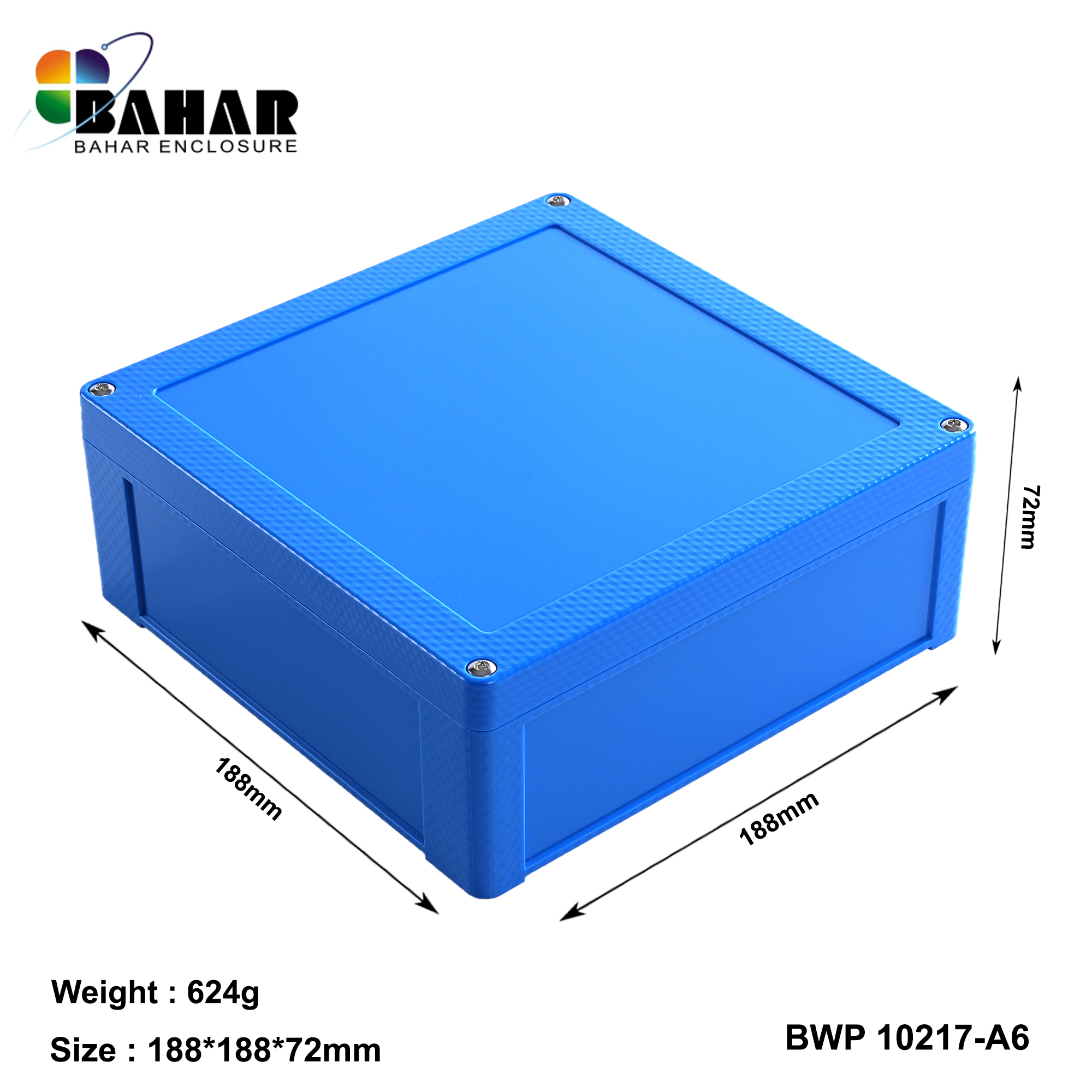 BWP 10217-A (IP68 Waterproof ABS Enclosure, Dustproof Junction Box, Outdoor Electronic Housing)
