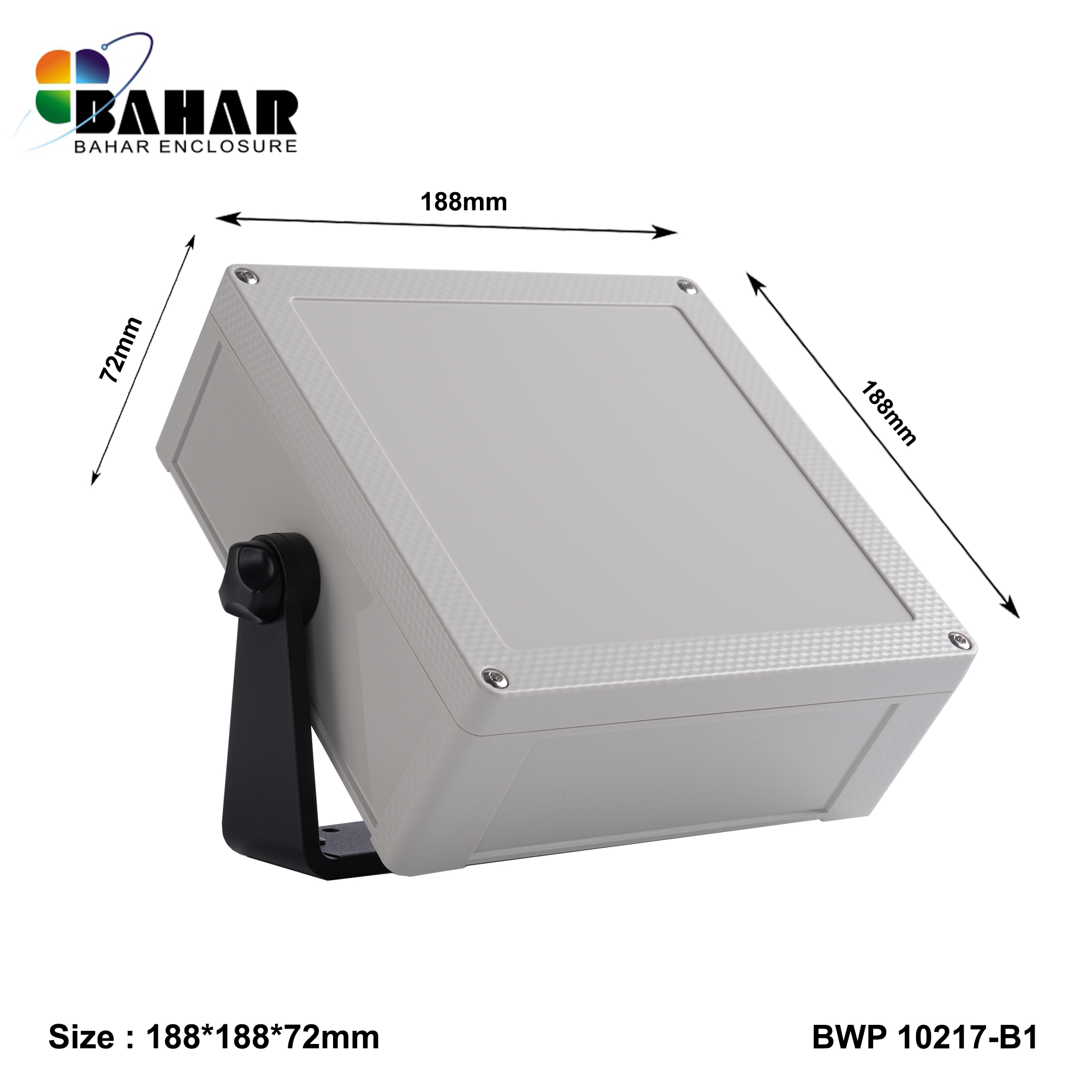 BWP 10217-B (IP68 Waterproof ABS Enclosure, Dustproof Junction Box, Outdoor Electronic Housing)