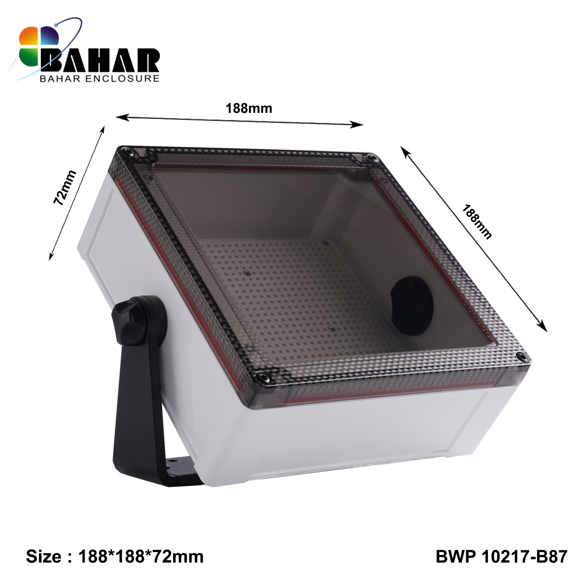 BWP 10217-B (IP68 Waterproof ABS Enclosure, Dustproof Junction Box, Outdoor Electronic Housing)