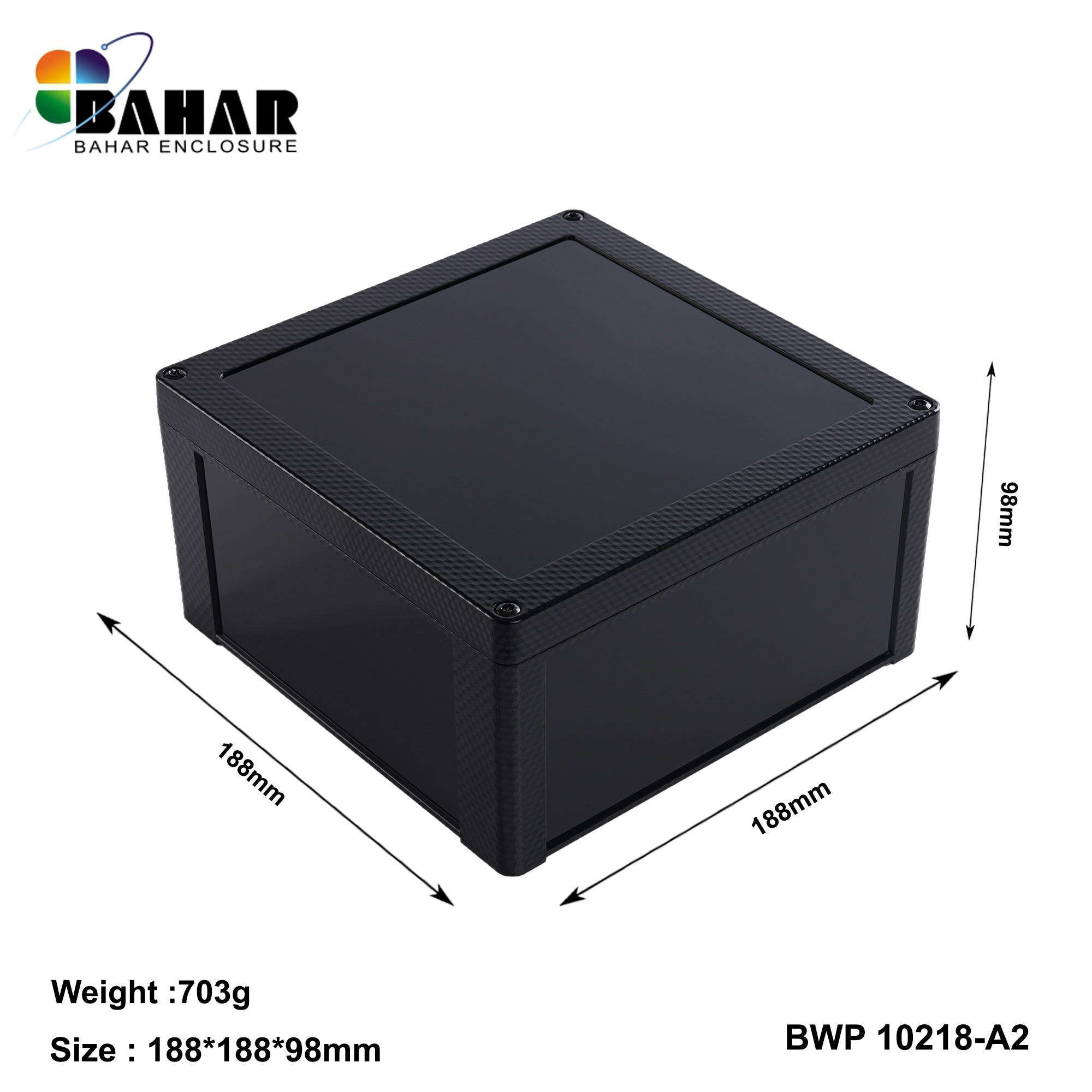 BWP 10218-A (IP68 Waterproof ABS Enclosure, Dustproof Junction Box, Outdoor Electronic Housing)