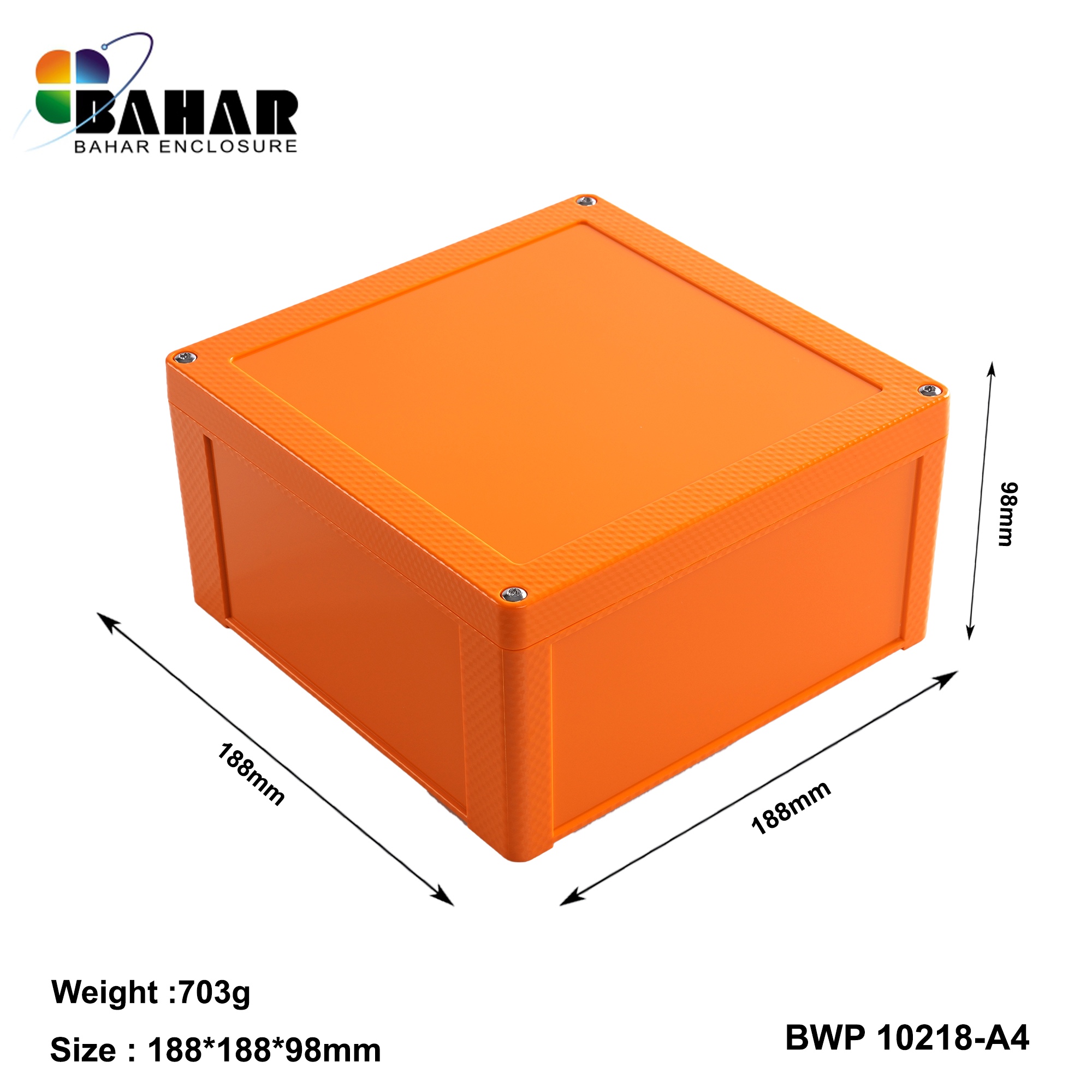 BWP 10218-A (IP68 Waterproof ABS Enclosure, Dustproof Junction Box, Outdoor Electronic Housing)