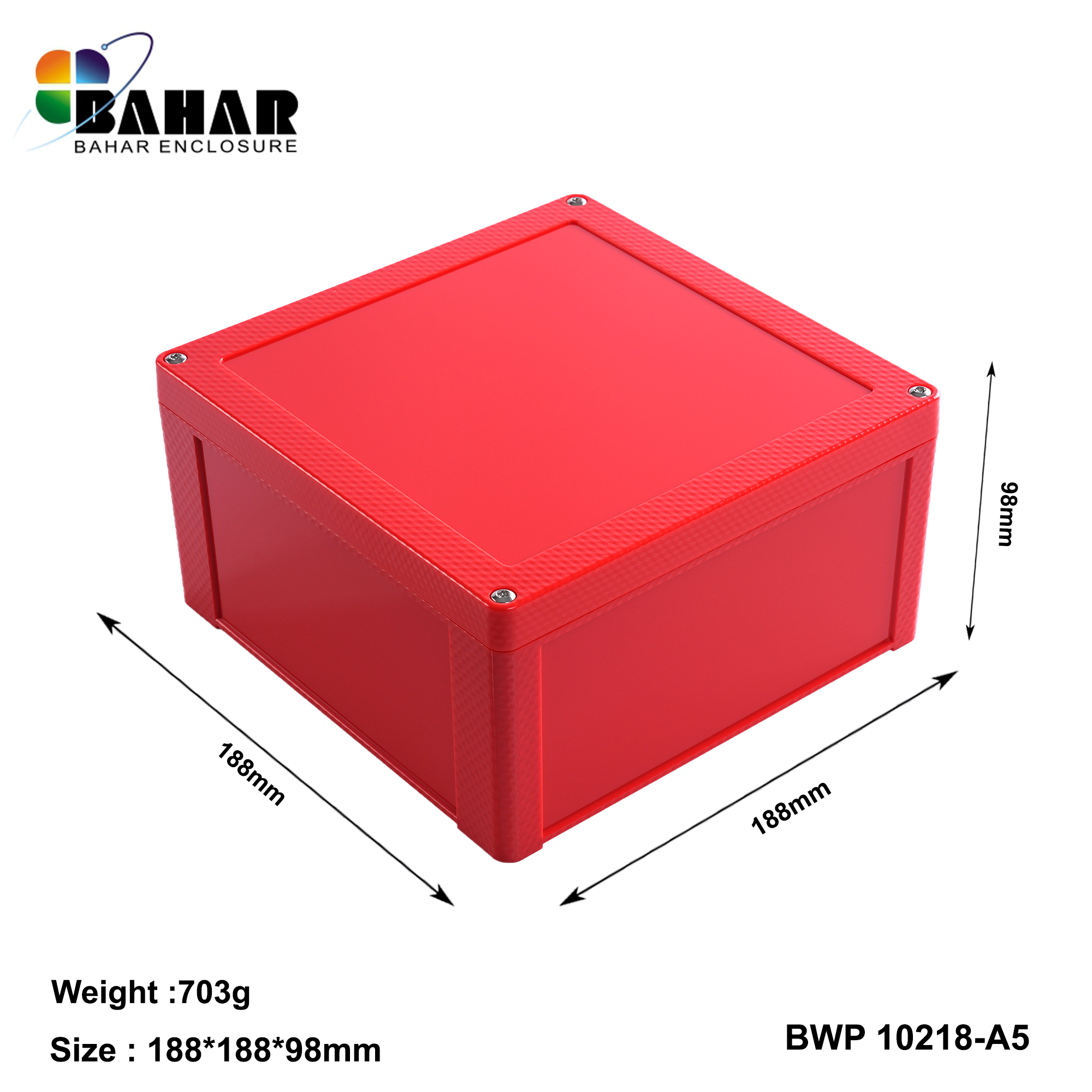 BWP 10218-A (IP68 Waterproof ABS Enclosure, Dustproof Junction Box, Outdoor Electronic Housing)