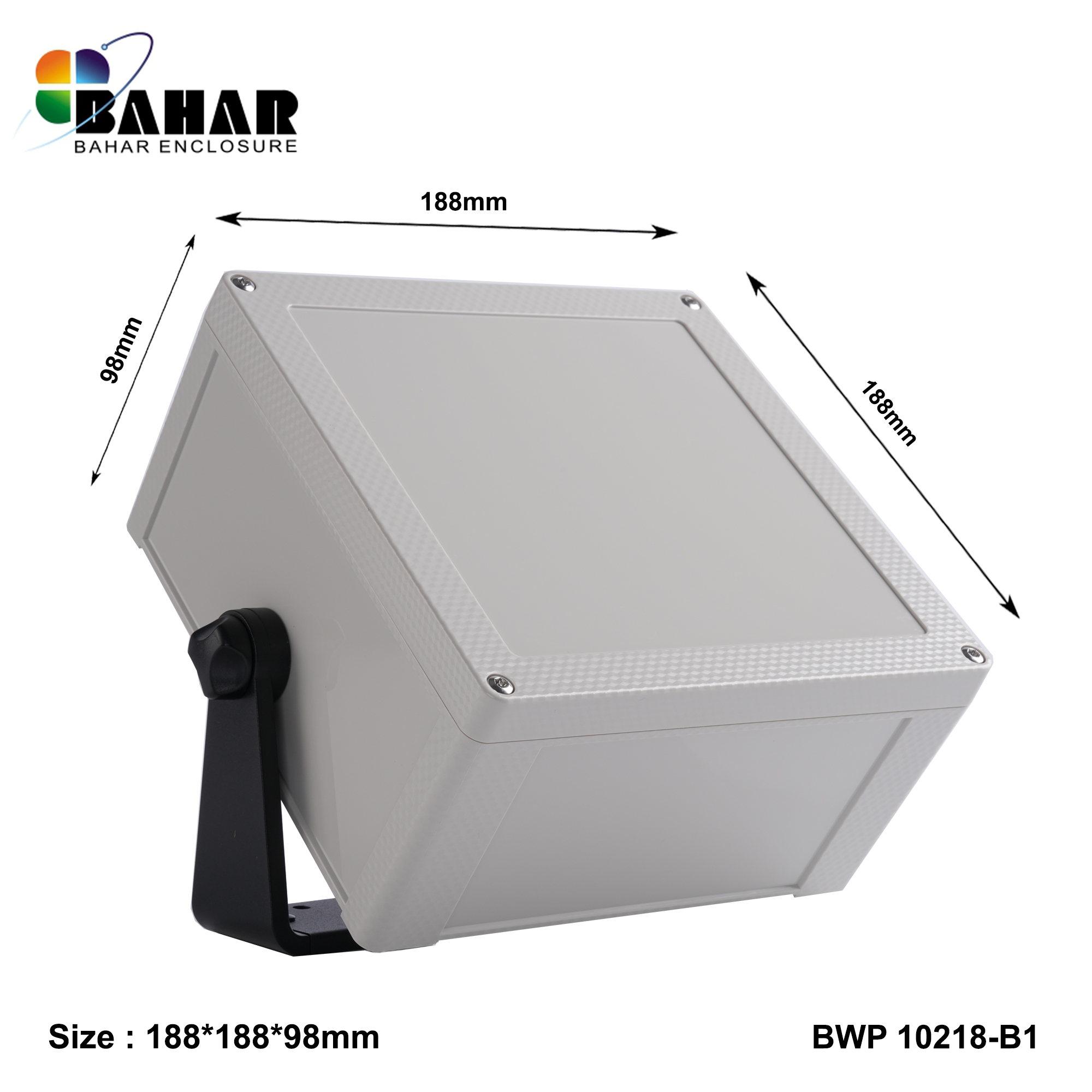 BWP 10218-B (IP68 Waterproof ABS Enclosure, Dustproof Junction Box, Outdoor Electronic Housing)