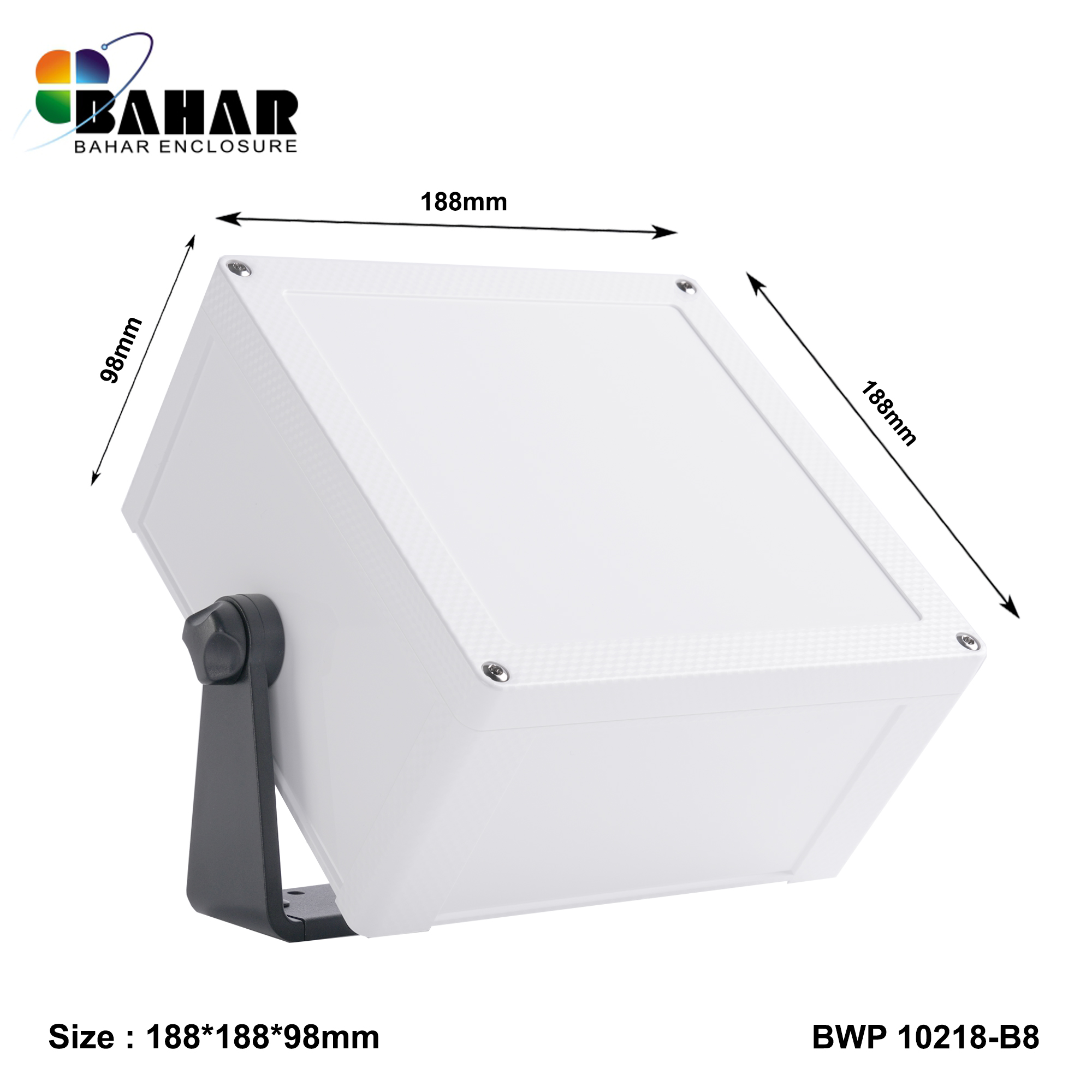 BWP 10218-B (IP68 Waterproof ABS Enclosure, Dustproof Junction Box, Outdoor Electronic Housing)