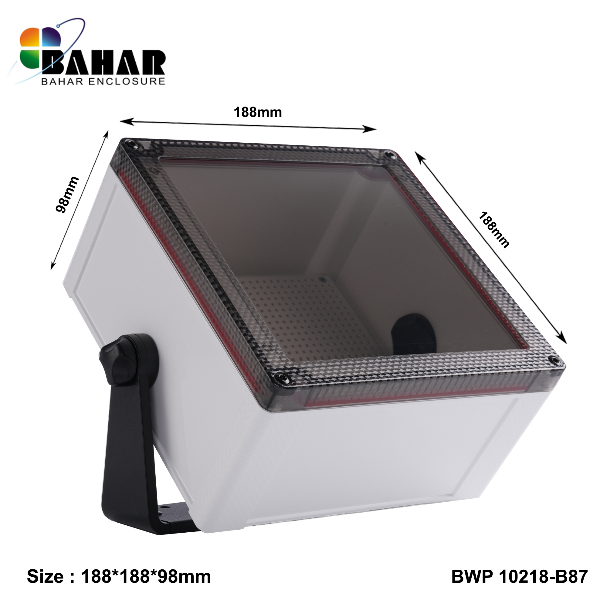 BWP 10218-B (IP68 Waterproof ABS Enclosure, Dustproof Junction Box, Outdoor Electronic Housing)