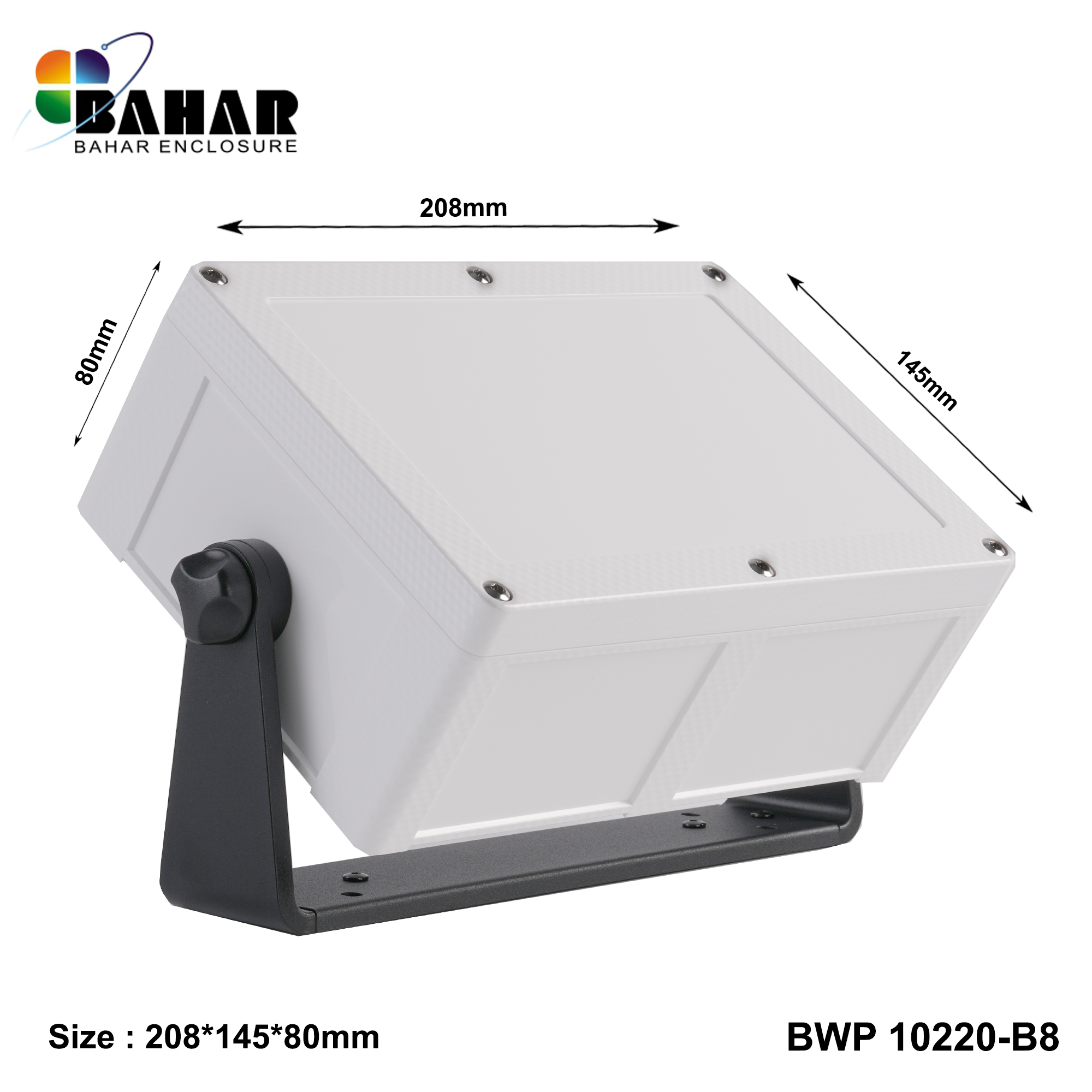 BWP 10220-B (IP68 Waterproof ABS Enclosure, Dustproof Junction Box, Outdoor Electronic Housing)