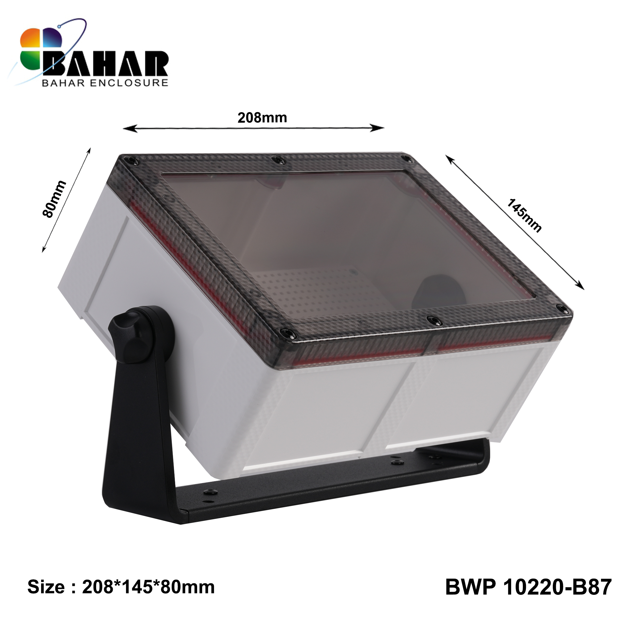 BWP 10220-B (IP68 Waterproof ABS Enclosure, Dustproof Junction Box, Outdoor Electronic Housing)