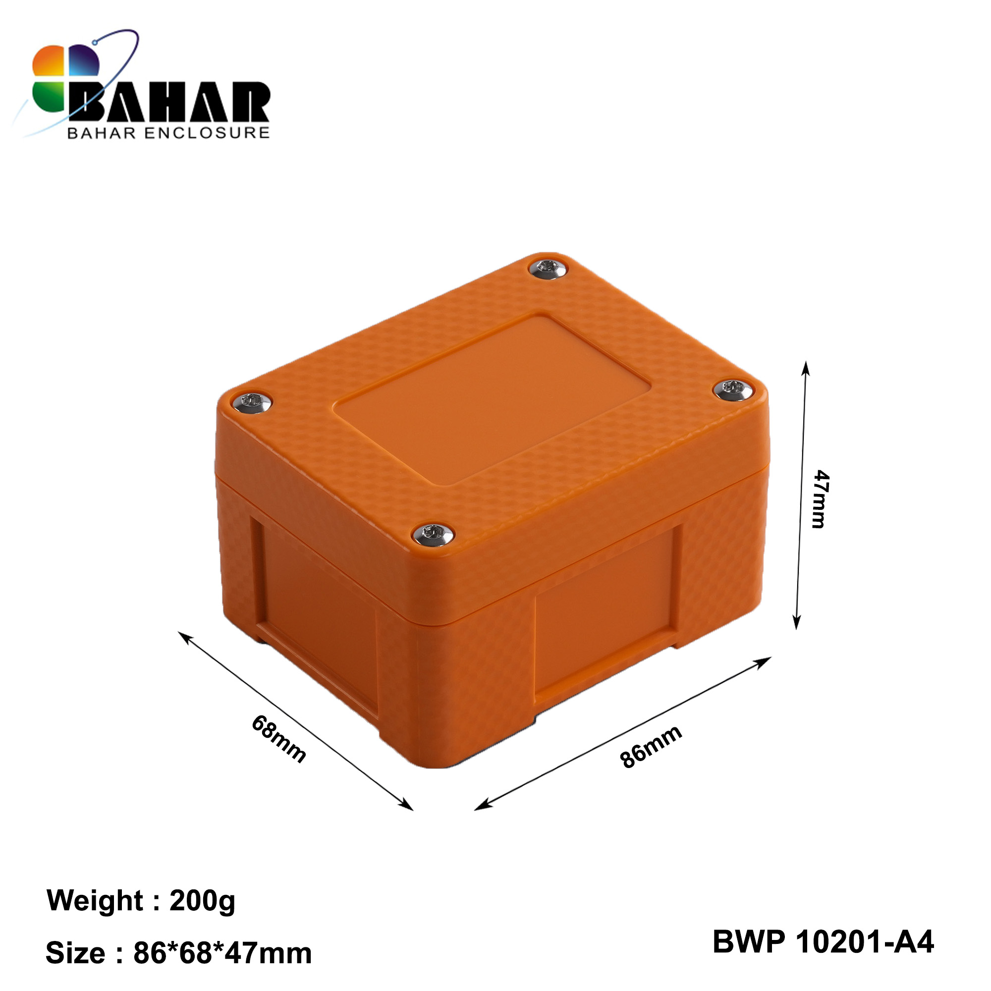 BWP 10201-A (IP68 Waterproof ABS Enclosure, Dustproof Junction Box, Outdoor Electronic Housing)