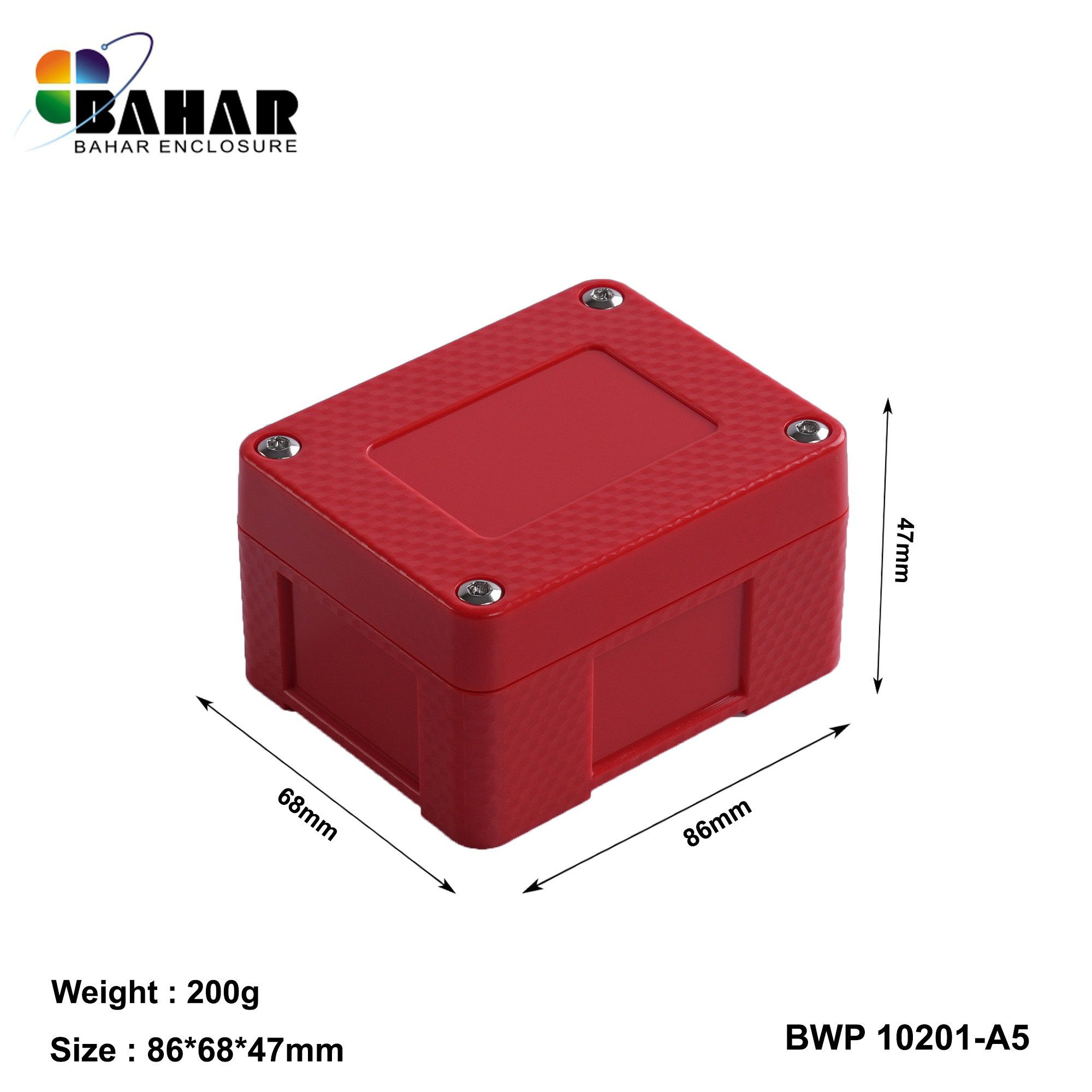 BWP 10201-A (IP68 Waterproof ABS Enclosure, Dustproof Junction Box, Outdoor Electronic Housing)